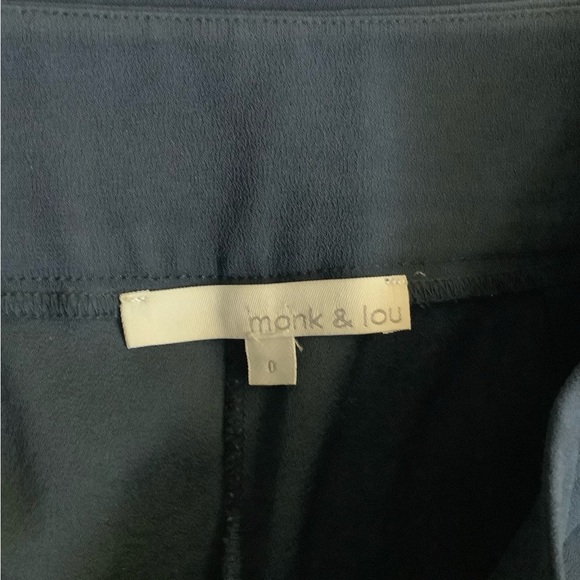 Monk & Lou cropped pant with tie tie belt Blue/green - Picture 4 of 8